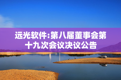 远光软件:第八届董事会第十九次会议决议公告