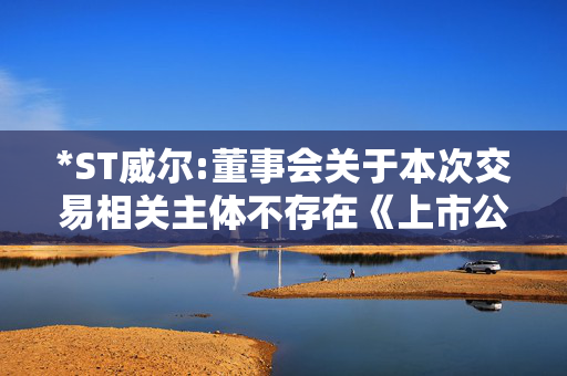 *ST威尔:董事会关于本次交易相关主体不存在《上市公司监管指引第7号――上市公司重大资产重组相关股票异常交易监管》第十二条情形的说明