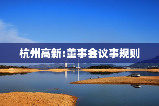 杭州高新:董事会议事规则